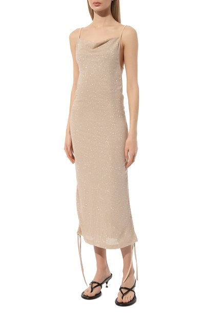 Платье SASHA KIM бежевого цвета по цене 27930 руб., арт. УТ-00001130, фото 3 Платье SASHA KIM, арт. УТ-00001130, фото 3