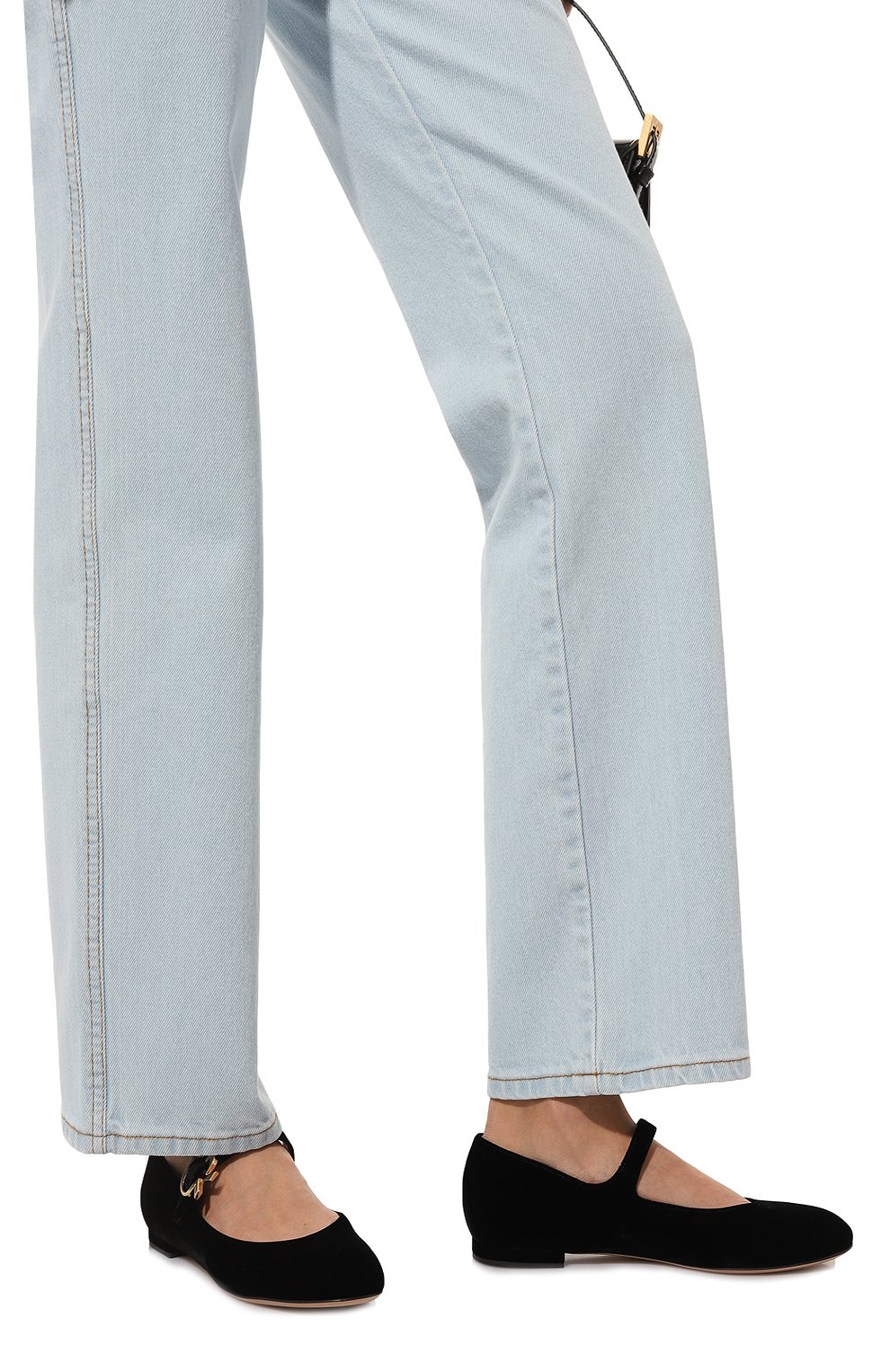 Текстильные балетки mary ribbon GIANVITO ROSSI, арт. G22164.05CU0.VELNER0, фото 3