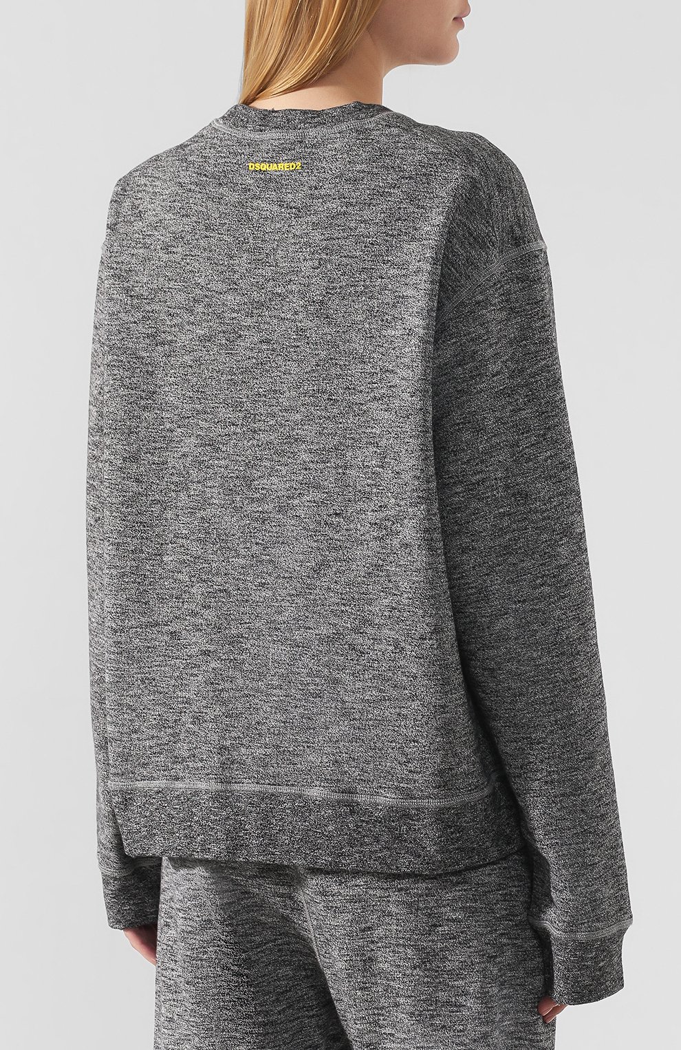 Хлопковый свитшот DSQUARED2 серого цвета по цене 42050 руб., арт. S75GU0235/S25385, фото 4 Хлопковый свитшот DSQUARED2, арт. S75GU0235/S25385, фото 4