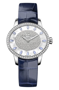 Женские часы sparkle GIRARD-PERREGAUX бесцветного цвета, арт. 80489D53A1B5-CK4A | Фото 1 (Механизм: Автомат; Цвет циферблата: Перламутровый; Региональные ограничения белый список (Axapta Mercury): Не проставлено; Нос: Не проставлено; Материал корпуса: Белое золото)