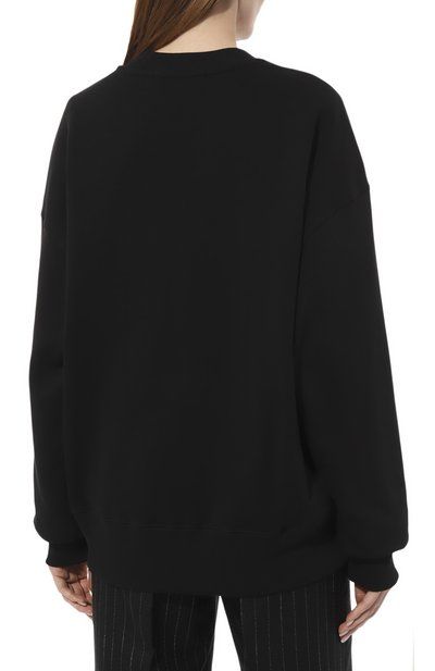 Хлопковый свитшот MSGM черного цвета по цене 27300 руб., арт. 3541MDM144/237799, фото 4 Хлопковый свитшот MSGM, арт. 3541MDM144/237799, фото 4