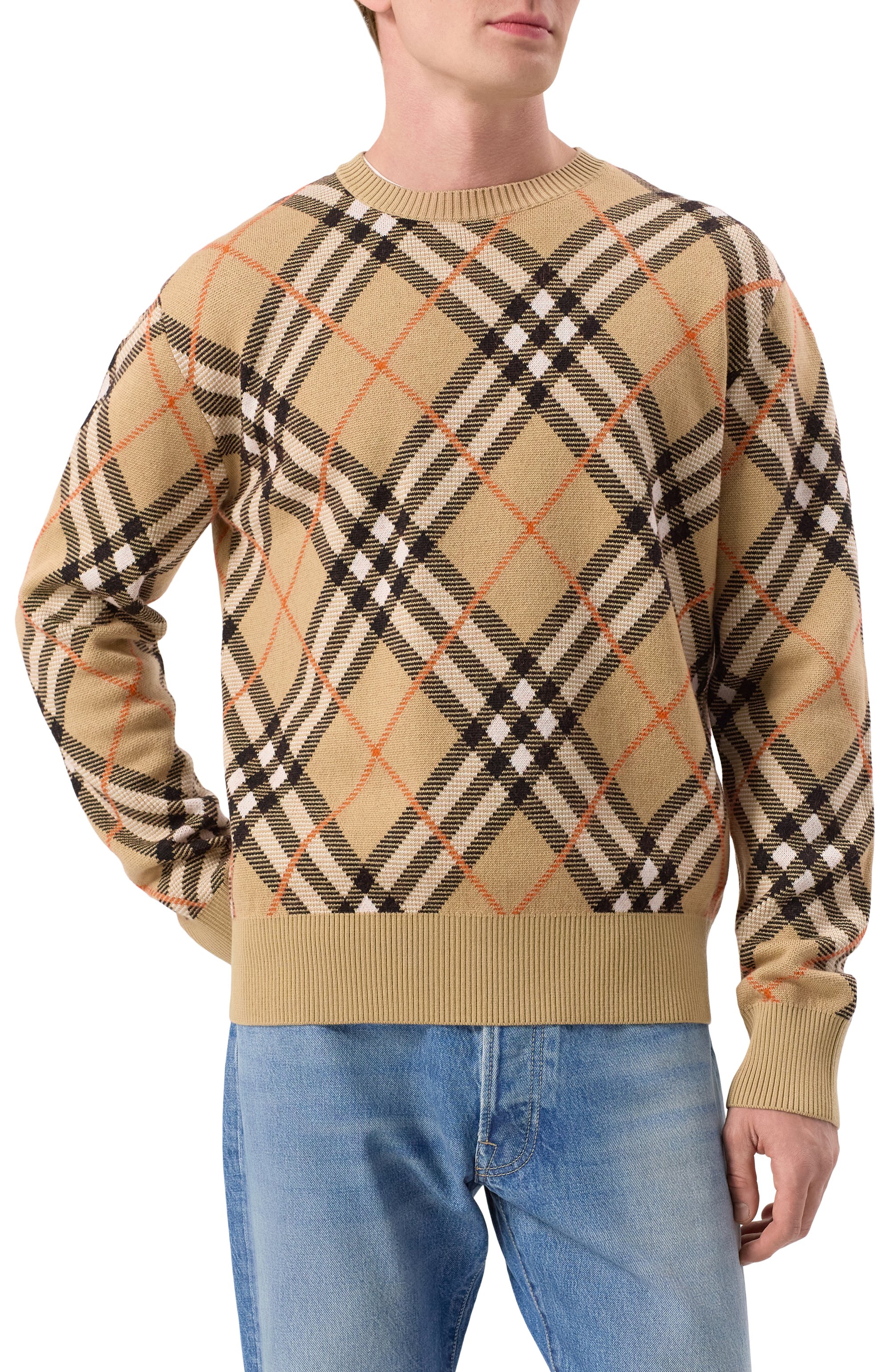 Шерстяной джемпер BURBERRY бежевого цвета по цене 155500 руб., арт. 8093497, фото 3 Шерстяной джемпер BURBERRY, арт. 8093497, фото 3