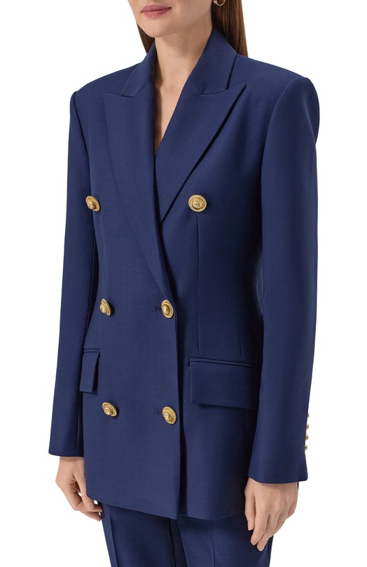 Шерстяной жакет Shervarli JB23-0001 Синий  JB23-0001 Фото 3