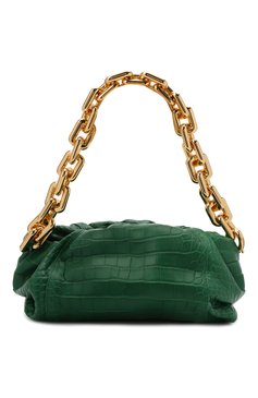 Женская сумка chain pouch из кожи аллигатора BOTTEGA VENETA зеленого цвета, арт. 620230/VCPX0/AMIS | Фото 1 (Материал: Экзотическая кожа; Сумки-технические: Сумки top-handle; Размер: medium; Региональные ограничения белый список (Axapta Mercury): RU; Материал сплава: Проставлено; Драгоценные камни: Проставлено)