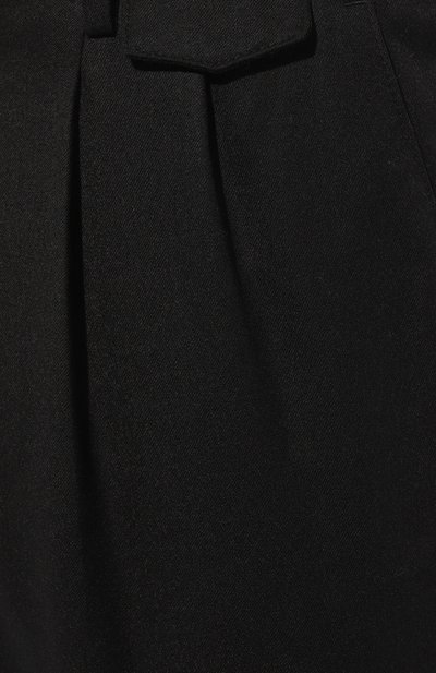 Шерстяные брюки BRUNELLO CUCINELLI черного цвета по цене 99500 руб., арт. ME226B2173, фото 5 Шерстяные брюки BRUNELLO CUCINELLI, арт. ME226B2173, фото 5