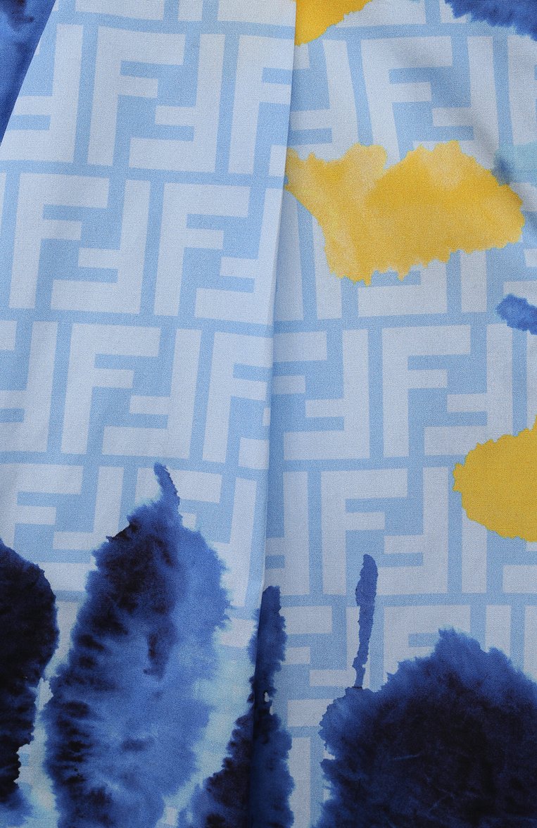 Детские хлопковые шорты FENDI голубого цвета, арт. JMF463/AQT9 | Фото 3 (Материал внешний: Хлопок; Материал сплава: Проставлено; Нос: Не проставлено; Случай: Повседневный; Ростовка одежда: 4 года | 104 см, 9 лет | 134 см, 12 лет | 152 см, 10 - 11 лет | 140 - 146см, 13 - 15 лет | 158 см, 5 лет | 110 см, 7 лет | 122 см)