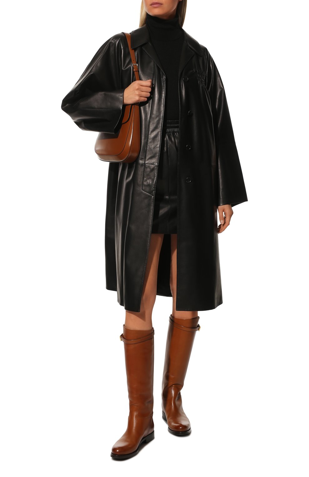 Кожаные сапоги PRADA, арт. 1W175M-34A-F0046-D030, фото 2