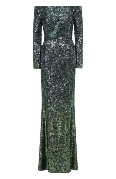 Женское платье с отделкой пайетками ELIE SAAB, арт. D0419PF25/PA012
