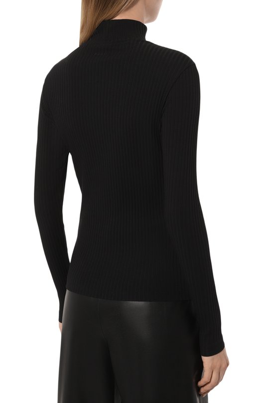 Хлопковая водолазка HUGO 50521325 Чёрный  50521325 Фото 4