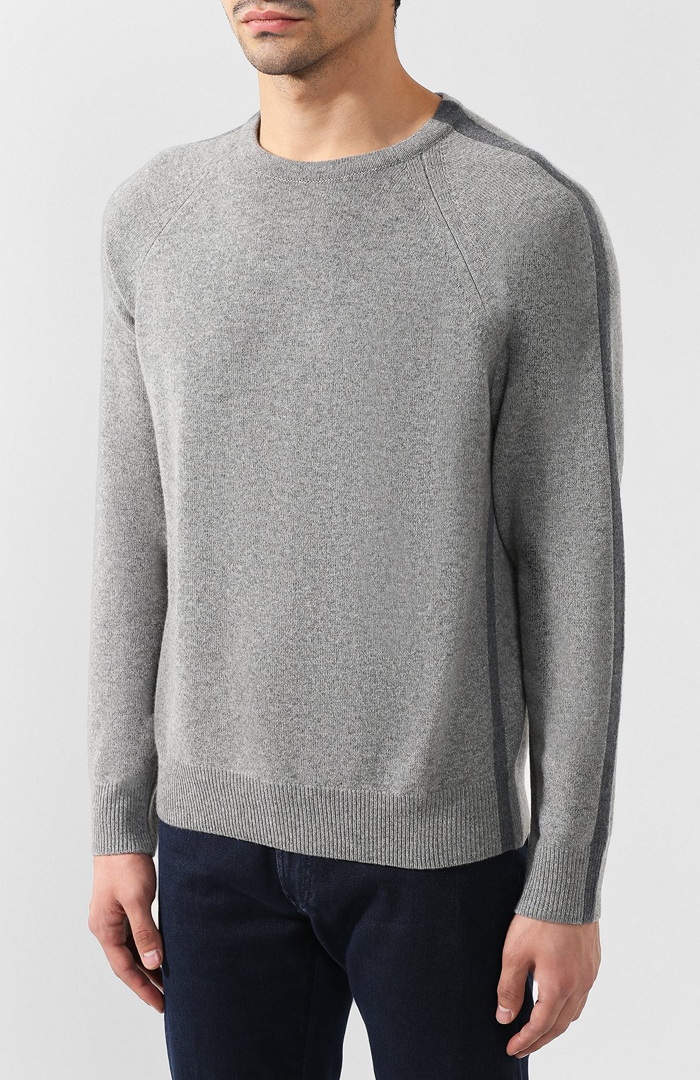 Джемпер из смеси шерсти и кашемира BERLUTI серого цвета по цене 83900 руб., арт. R14KRL104-001, фото 3 Джемпер из смеси шерсти и кашемира BERLUTI, арт. R14KRL104-001, фото 3