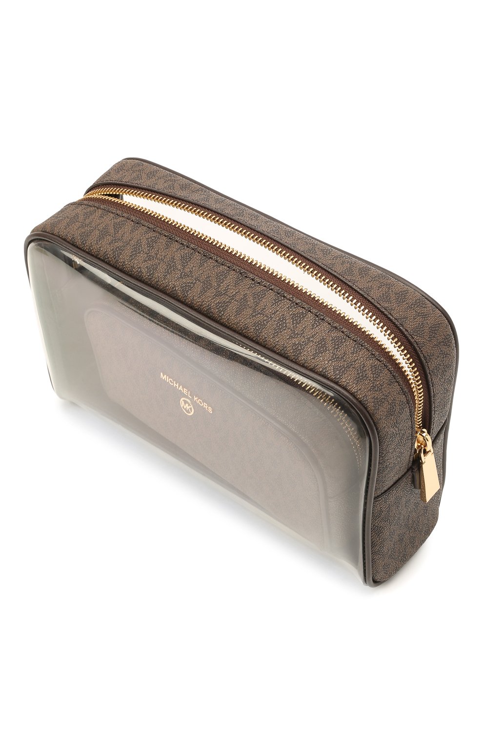 Косметичка MICHAEL MICHAEL KORS коричневого цвета по цене 15750 руб., арт. 34T1GT9T7P, фото 3 Косметичка MICHAEL MICHAEL KORS, арт. 34T1GT9T7P, фото 3