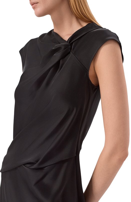 Атласное платье Theory P1009607 Чёрный  P1009607 Фото 4