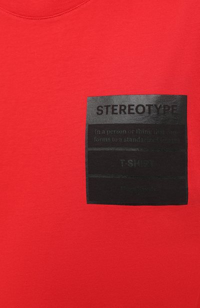 Хлопковая футболка MAISON MARGIELA красного цвета по цене 19450 руб., арт. S50GC0623/S23594, фото 5 Хлопковая футболка MAISON MARGIELA, арт. S50GC0623/S23594, фото 5