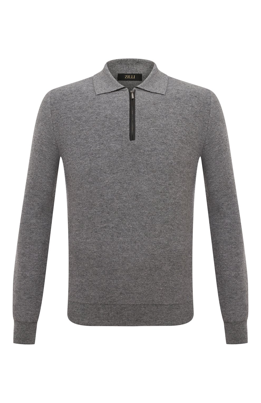 Поло из шерсти и кашемира ZILLI серого цвета по цене 106500 руб., арт. KZP001M0223VTRI00, фото 1 Поло из шерсти и кашемира ZILLI, арт. KZP001M0223VTRI00, фото 1