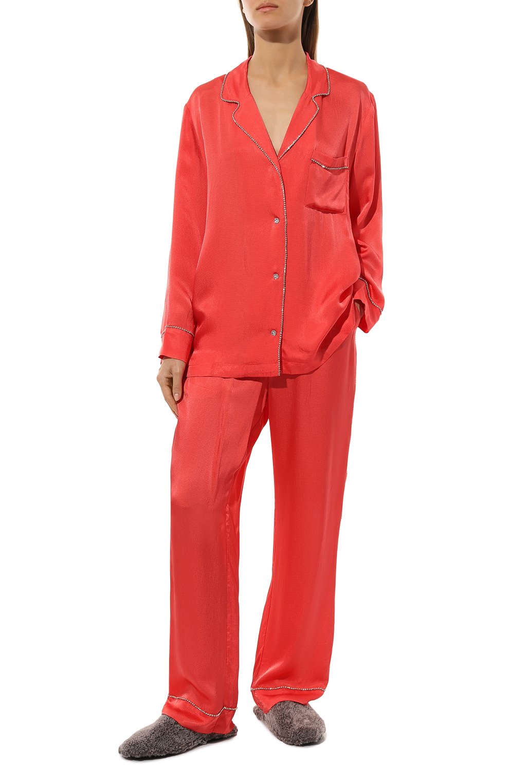 Брюки из вискозы LOVE STORIES красного цвета по цене 21250 руб., арт. L23103152400, фото 2 Брюки из вискозы LOVE STORIES, арт. L23103152400, фото 2