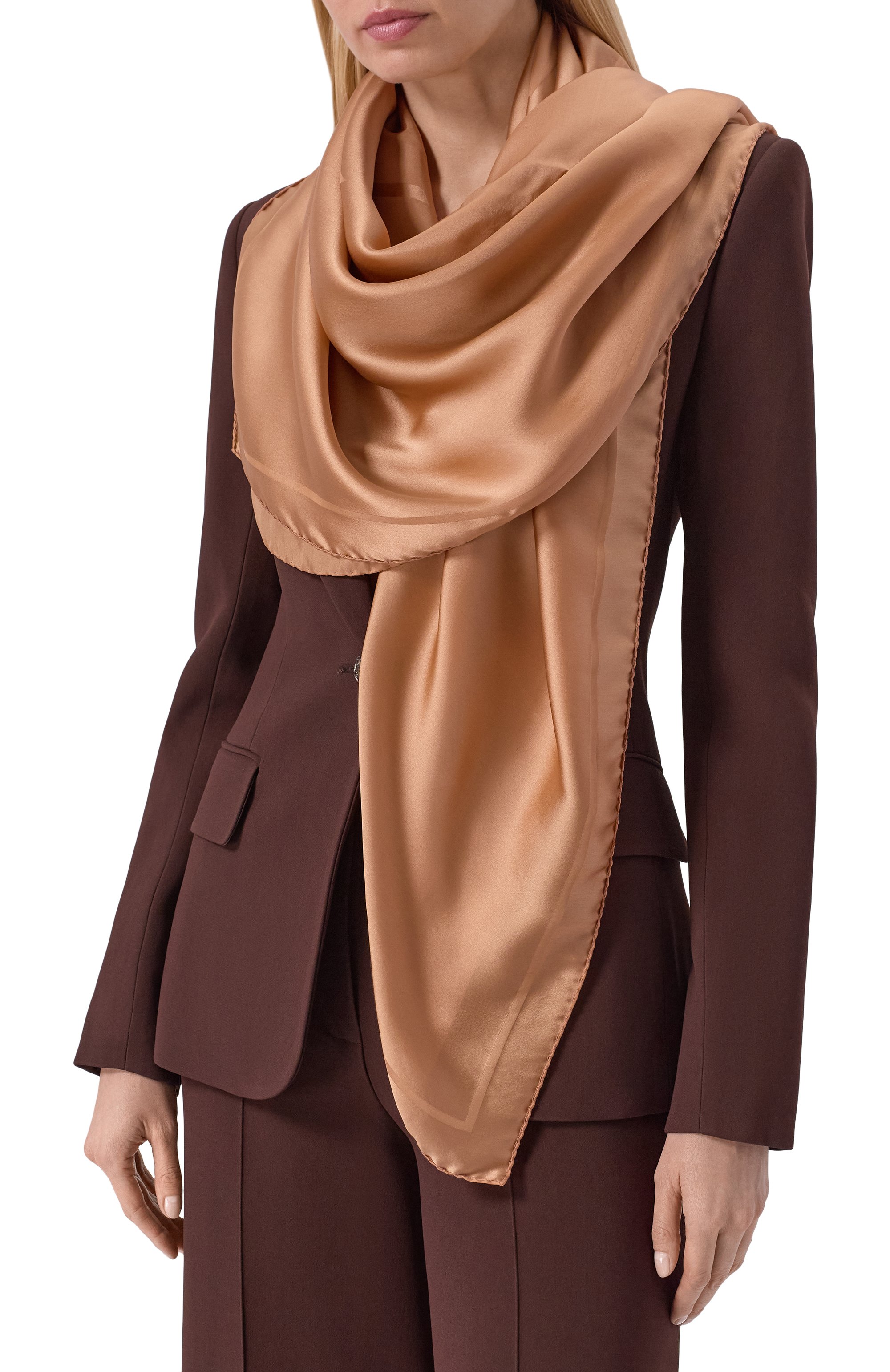 Шелковая шаль SAINT LAURENT, арт. 859915/3Y039, фото 2