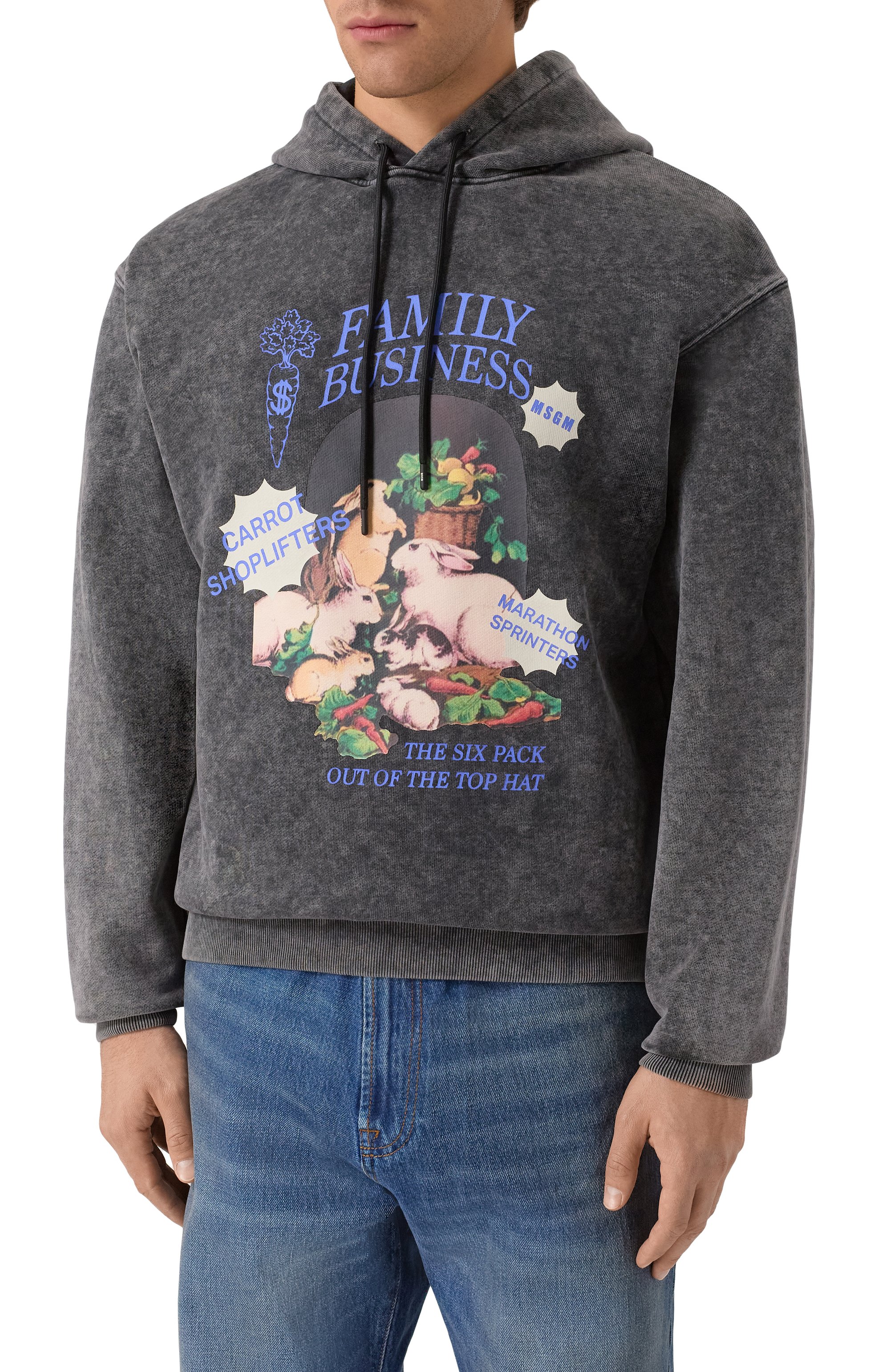 Хлопковое худи MSGM, арт. 3940MM93SE/257584, фото 3