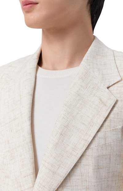 Пиджак из вискозы и льна DOLCE & GABBANA, арт. G2WJ6T/HUMWB, фото 5
