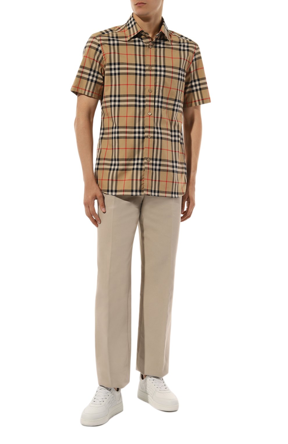 Хлопковая рубашка BURBERRY бежевого цвета по цене 61550 руб., арт. 8079587/146513, фото 2 Хлопковая рубашка BURBERRY, арт. 8079587/146513, фото 2