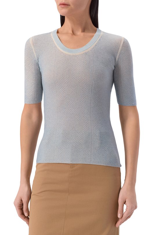 Пуловер из шерсти и вискозы Chloé CH26SMP25510 Голубой  CH26SMP25510 Фото 3