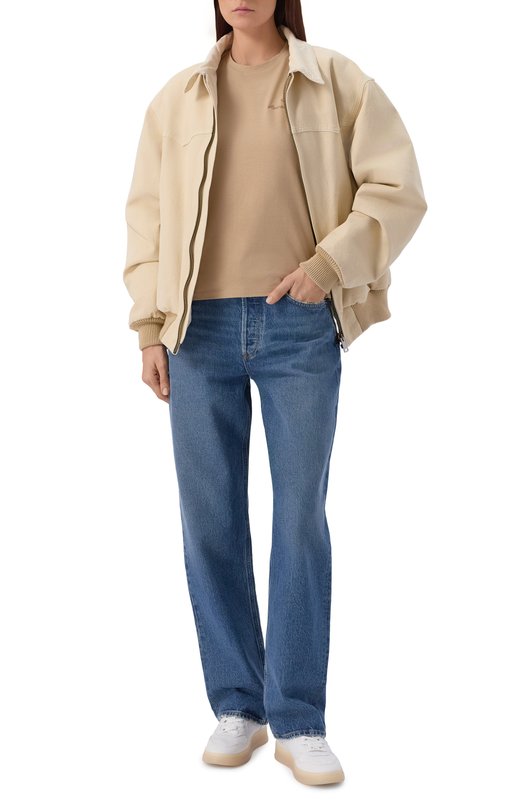 Хлопковая футболка Aeronautica Militare TS2490DJ00675 Бежевый  TS2490DJ00675 Фото 2