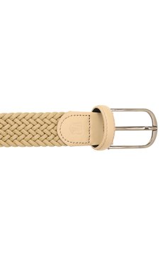 Мужской текстильный ремень CORNELIANI бежевого цвета, арт. 25V323-2520804 | Фото 4 (Материал сплава: Проставлено; Нос: Не проставлено; Материал: Текстиль; Случай: Повседневный)