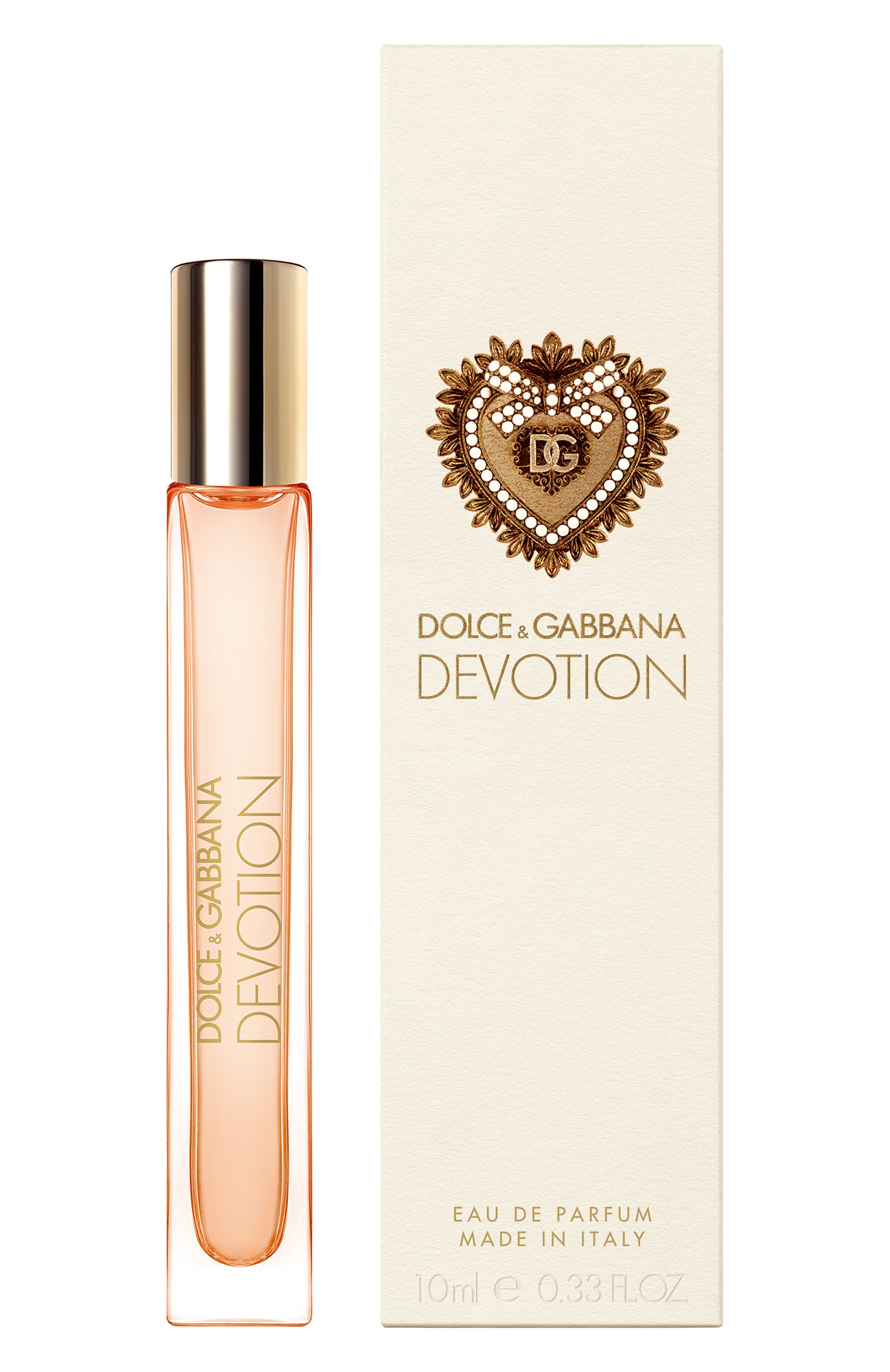 Парфюмерная вода devotion (10ml) DOLCE & GABBANA бесцветного цвета по цене 4190 руб., арт. 8057971183692, фото 2 Парфюмерная вода devotion (10ml) DOLCE & GABBANA, арт. 8057971183692, фото 2