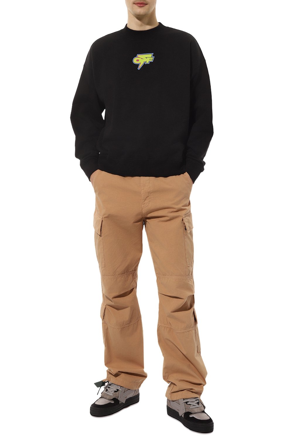 Комбинированные кеды floating arrow OFF-WHITE, арт. OMIA244F22LEA0010707, фото 2