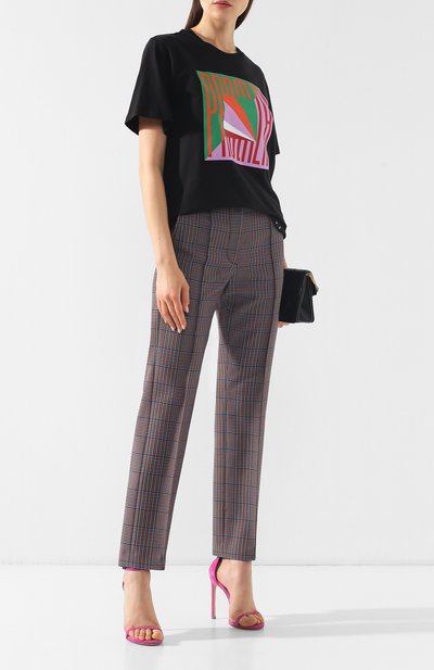 Хлопковая футболка PROENZA SCHOULER черного цвета по цене 14400 руб., арт. WL1914098-JCP110, фото 2 Хлопковая футболка PROENZA SCHOULER, арт. WL1914098-JCP110, фото 2