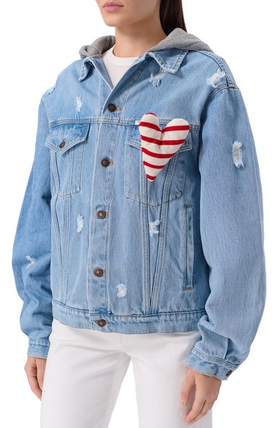 Джинсовая куртка FORTE DEI MARMI COUTURE голубого цвета по цене 55600 руб., арт. 25SF5367, фото 3 Джинсовая куртка FORTE DEI MARMI COUTURE, арт. 25SF5367, фото 3