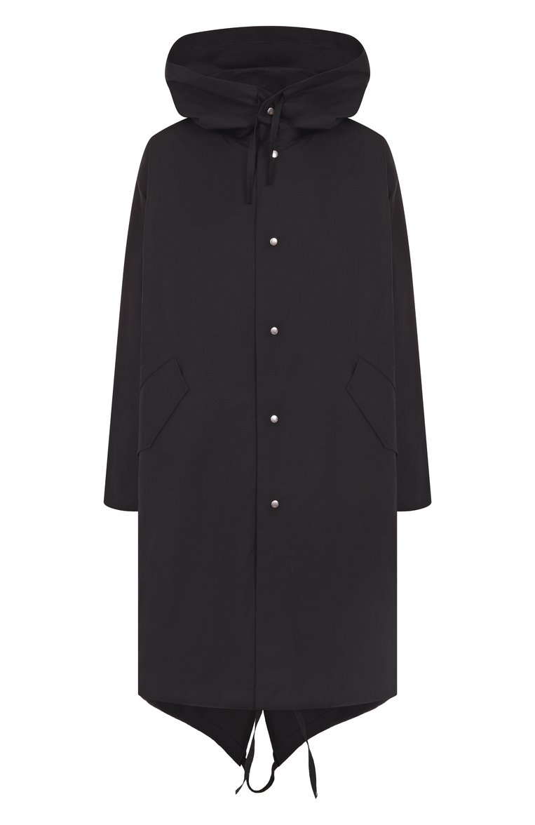 Женский хлопковый плащ JIL SANDER черного цвета, арт. J04AH0002-J45026 | Фото 1 (Длина (верхняя одежда): До колена; Материал внешний: Хлопок; Рукава: Длинные; Кросс-КТ: Куртка; Стили: Минимализм; Автоматизация состава: Проставлено; Автоматизация ТО: Проставлено)