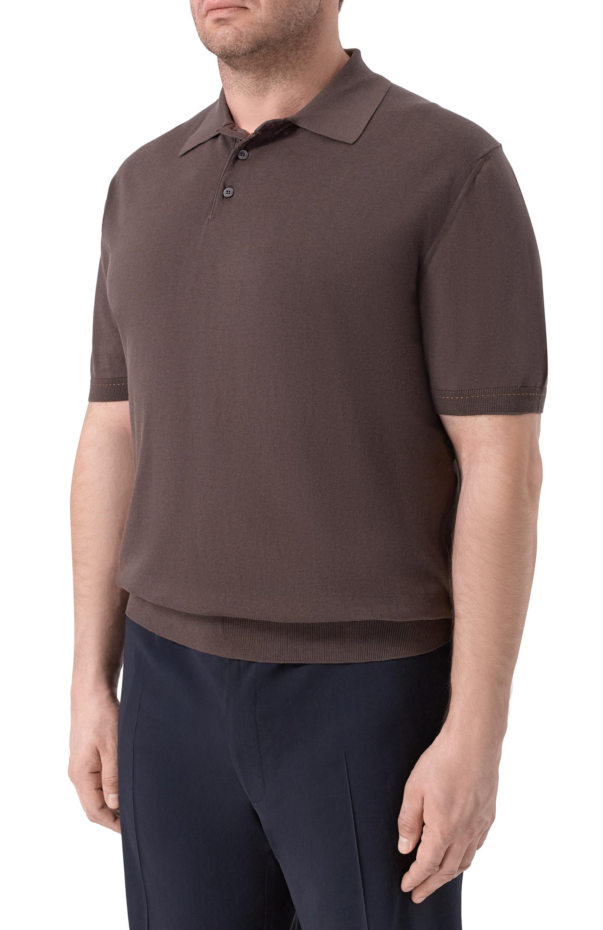 Поло из хлопка и шелка CANALI, арт. C0127B/MK02479_001, фото 3