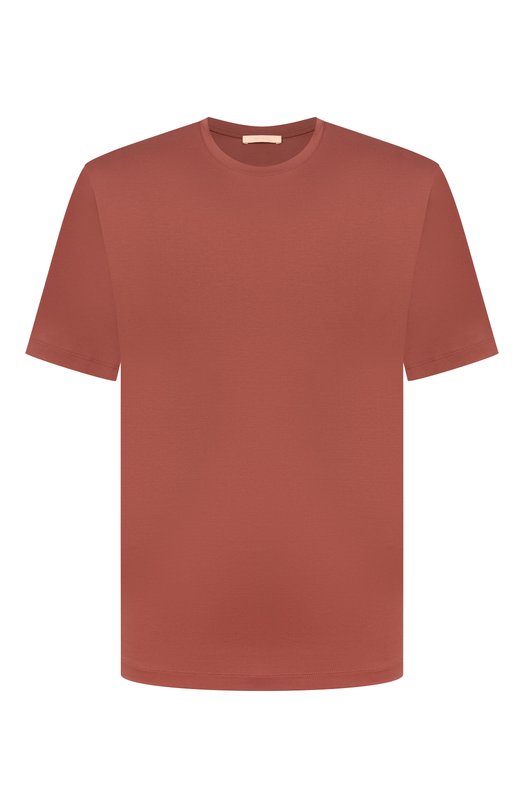 Хлопковая футболка 12 STOREEZ 135818 Коричневый 135818