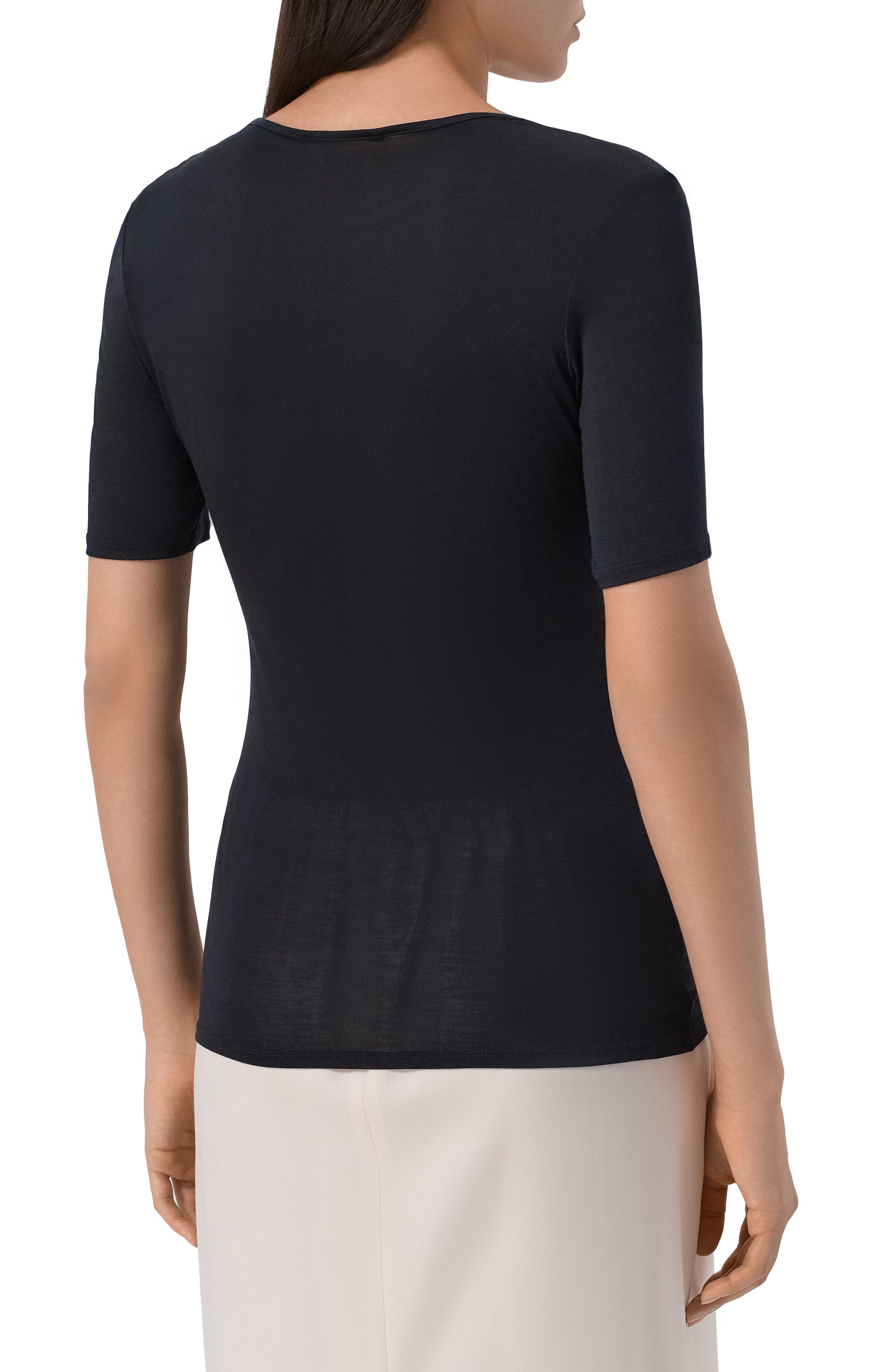 Шелковый топ 12 STOREEZ черного цвета по цене 13000 руб., арт. 136672, фото 4 Шелковый топ 12 STOREEZ, арт. 136672, фото 4