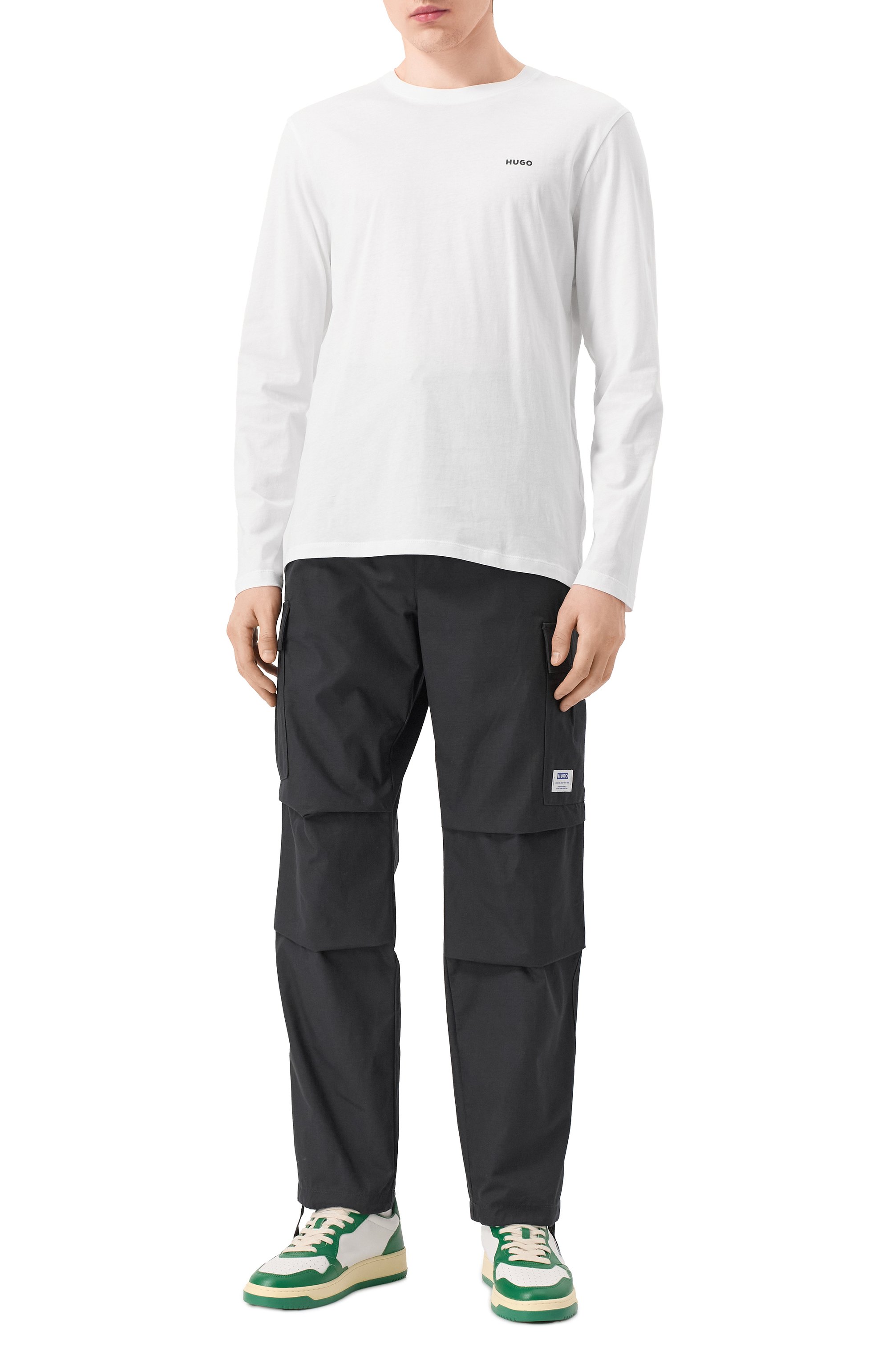 Хлопковый лонгслив HUGO, арт. 50466159, фото 2