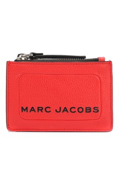 Женский кожаный футляр для кредитных карт MARC JACOBS (THE) красного цвета, арт. M0015109 | Фото 1 (Статус проверки: Проверена категория; Материал: Натуральная кожа; Материал сплава: Проставлено; Нос: Не проставлено)
