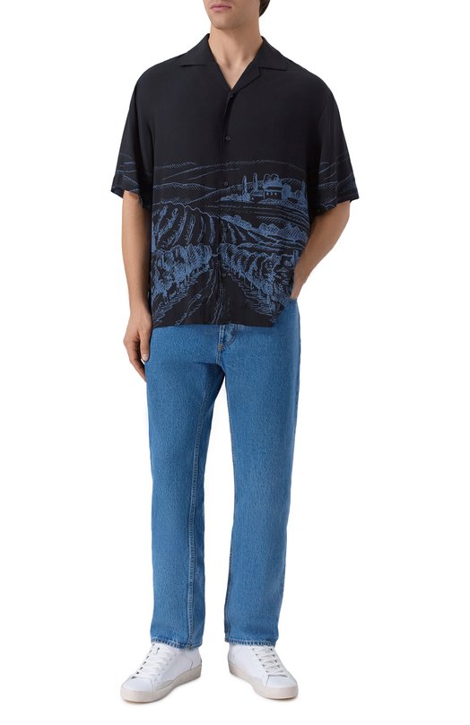 Рубашка из вискозы HUGO 50555785 Чёрный  50555785 Фото 2