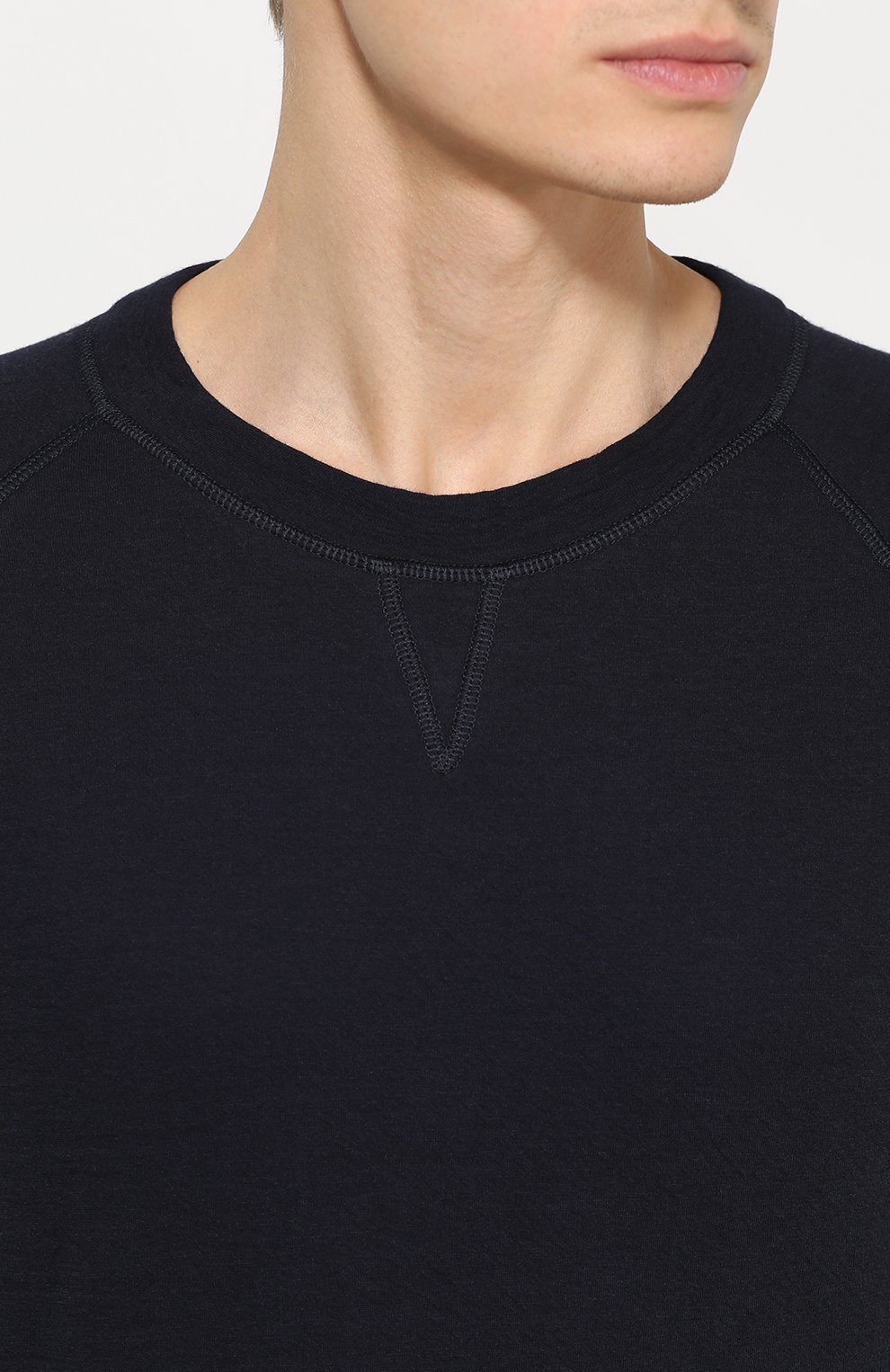 Свитшот из эластичного хлопка BOTTEGA VENETA темно-синего цвета по цене 64700 руб., арт. 425220/V0K50, фото 5 Свитшот из эластичного хлопка BOTTEGA VENETA, арт. 425220/V0K50, фото 5