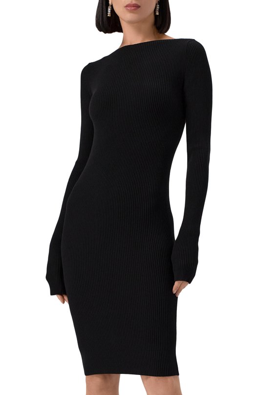 Платье из вискозы Rick Owens RP02E4616/RIBVI Чёрный  RP02E4616/RIBVI Фото 3