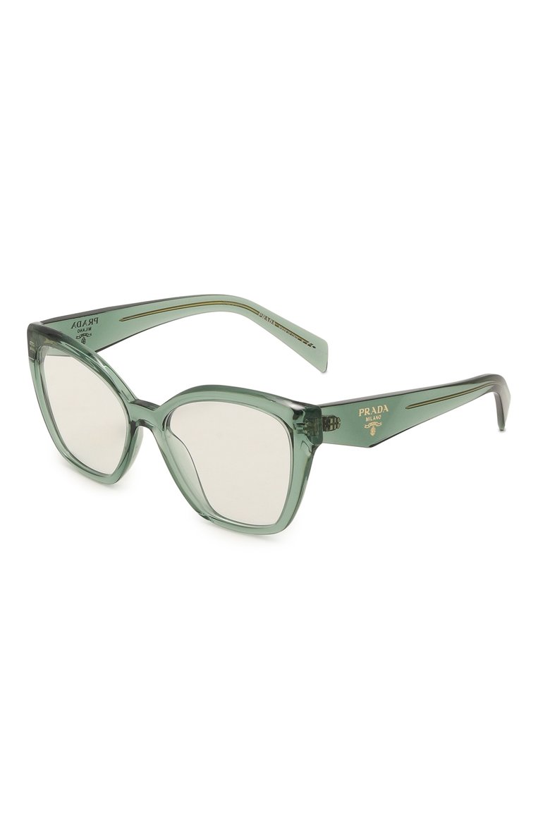 Женские оправа PRADA зеленого цвета, арт. 20ZV-11R101 | Фото 1 (Нос: Не проставлено; Региональные ограничения белый список (Axapta Mercury): Не проставлено; Тип очков: Оправа; Материал: Пластик; Очки форма: Бабочка, Квадратные; Оптика Гендер: оптика-женское)