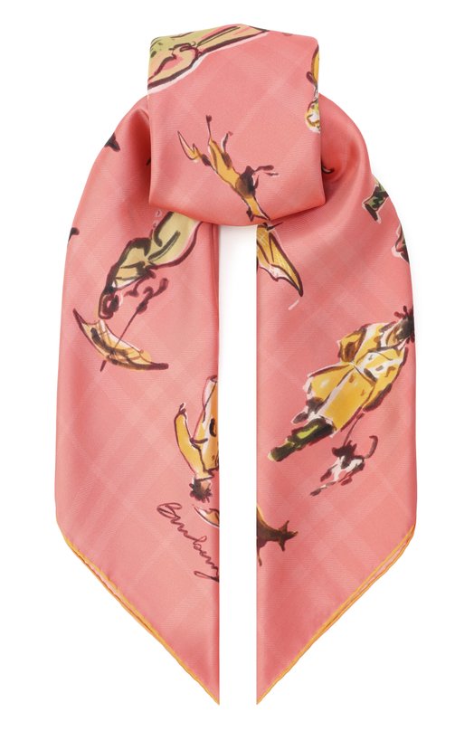 Шелковый платок Burberry 8113001 Розовый 8113001