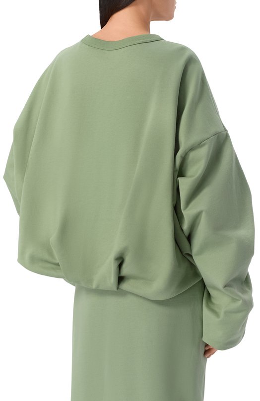 Хлопковый свитшот Dries Van Noten 131109/3611 Зелёный  131109/3611 Фото 4