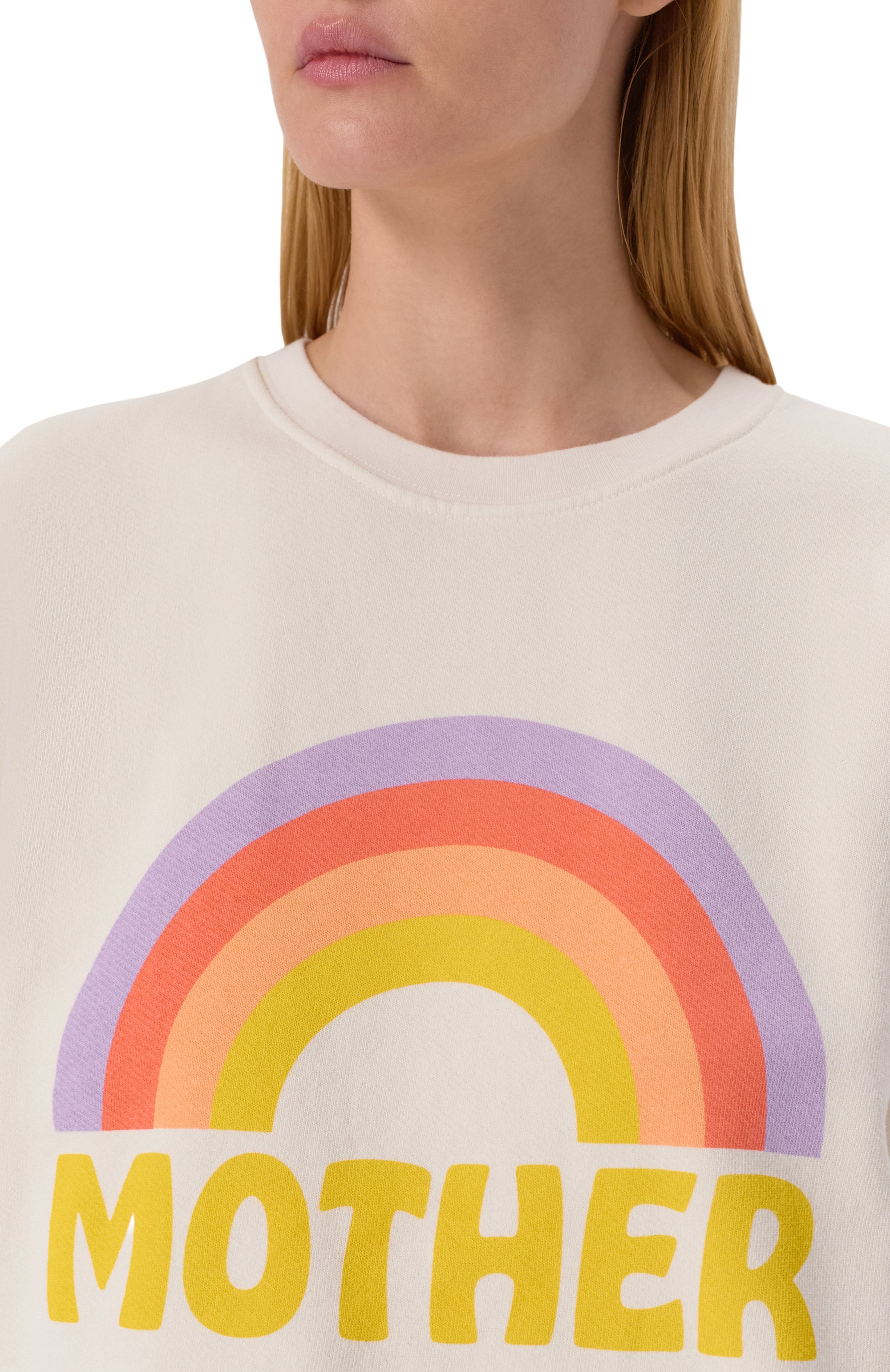 Хлопковый свитшот MOTHER белого цвета по цене 25950 руб., арт. 89342-863, фото 5 Хлопковый свитшот MOTHER, арт. 89342-863, фото 5