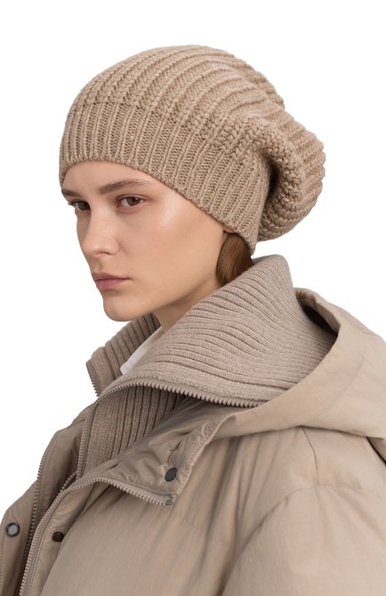 Женская шапка из кашемира и шелка BRUNELLO CUCINELLI, арт. M32373999