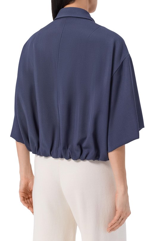 Куртка из шерсти и шелка Kiton D61507/K0910 Синий  D61507/K0910 Фото 4