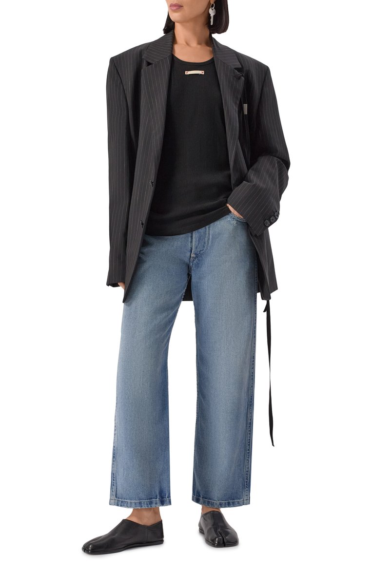 Мужского майка MAISON MARGIELA черного цвета, арт. S50NL0049/M20060 | Фото 6 (Материал внешний: Хлопок; Стили: Минимализм; Мужское Кросс-КТ: Футболка-одежда; Региональные ограничения белый список (Axapta Mercury): Не проставлено; Нос: Не проставлено; Рукава: Без рукавов)