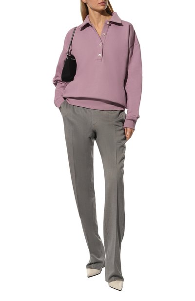 Хлопковое поло DRIES VAN NOTEN сиреневого цвета по цене 45600 руб., арт. 222-011129-5615, фото 2 Хлопковое поло DRIES VAN NOTEN, арт. 222-011129-5615, фото 2