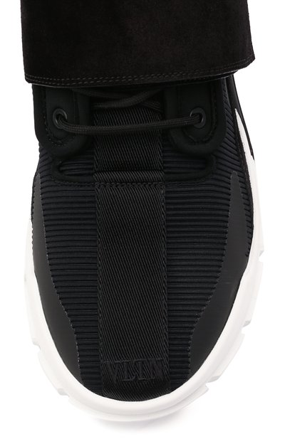 Комбинированные кроссовки VALENTINO черного цвета по цене 69950 руб., арт. VY2S0E28/CHU, фото 5 Комбинированные кроссовки VALENTINO, арт. VY2S0E28/CHU, фото 5