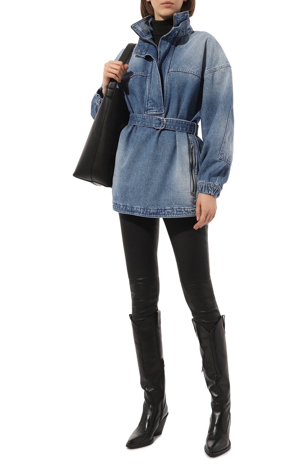 Кожаные брюки со штрипками ALINE, арт. AL120102, фото 2