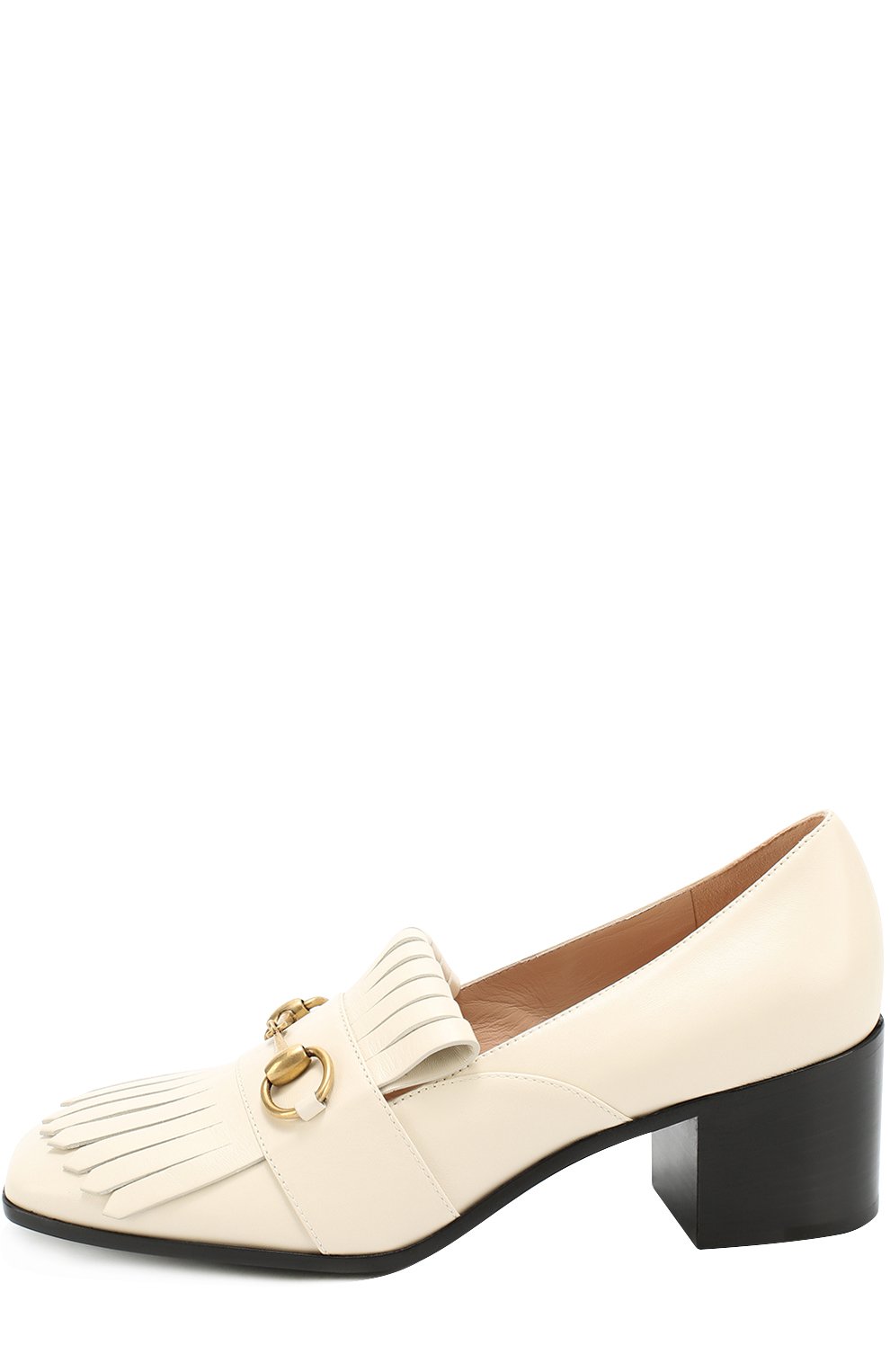 Кожаные туфли polly с бахромой и пряжкой-трензелем GUCCI, арт. 443406/C9D00, фото 2